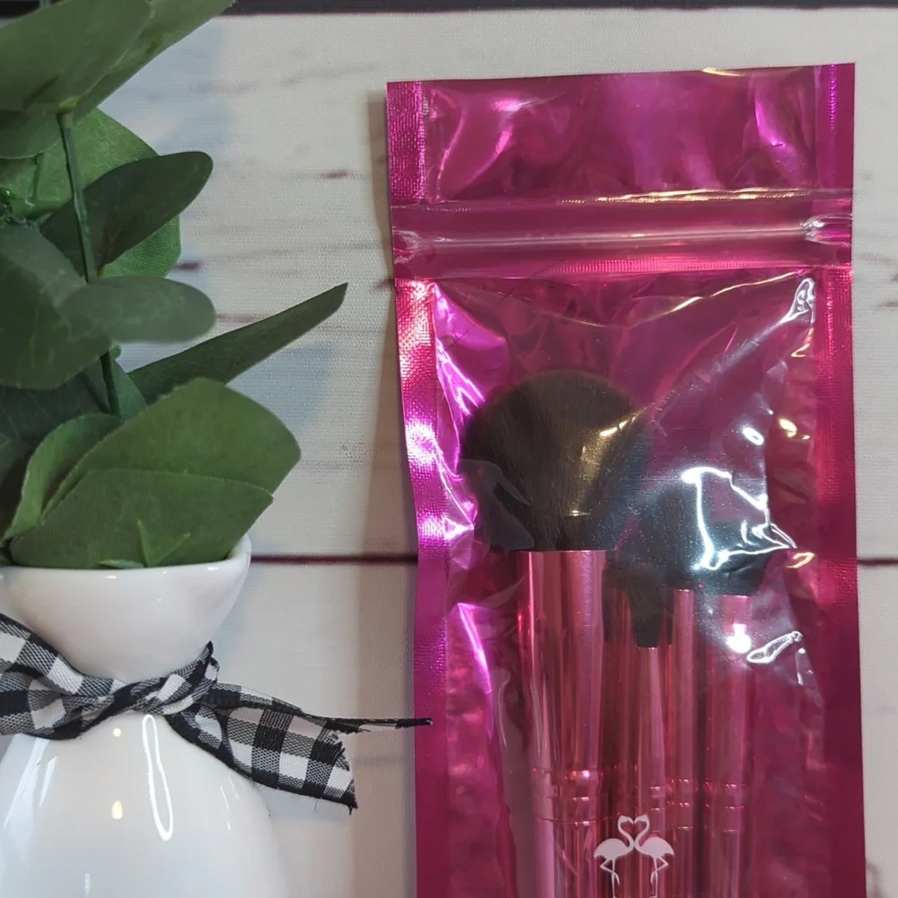 Shaina B. Miami Fab 5 Pink Piece Essentials Brush Set Full Size New in Packaging